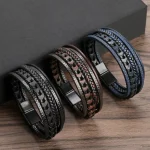 bracciale uomo cuoio