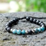 bracciale uomo pietre